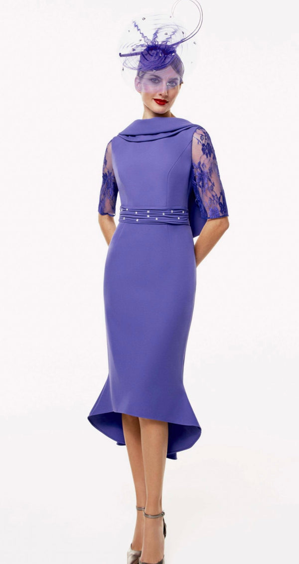 Gabriela Sanchez 3508 Purple Mother Of The Bride/Groom Dress Size 16