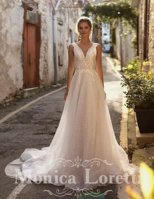 Monica Loretti Agostina Wedding Dress Size 10 New