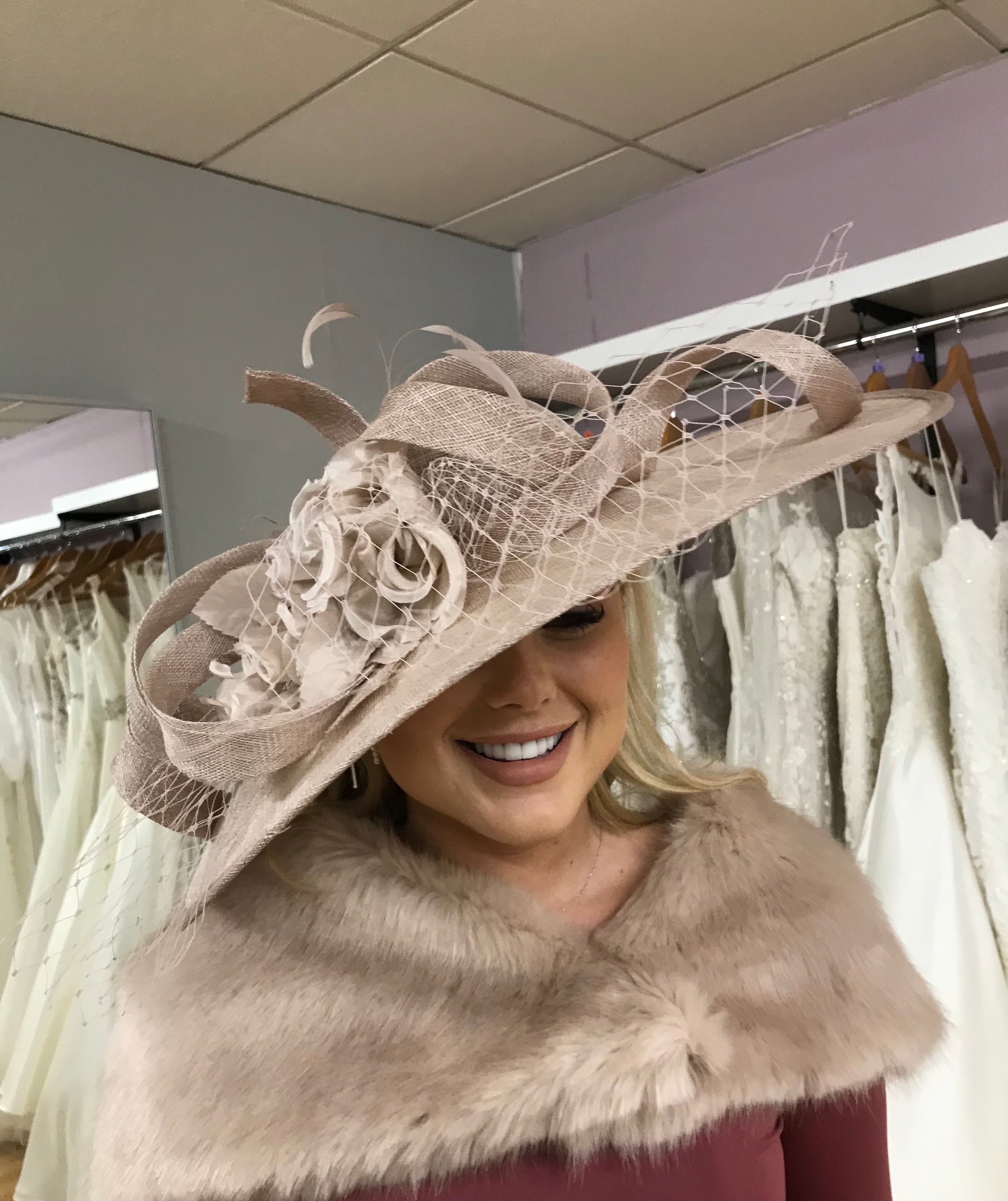 blush headpiece