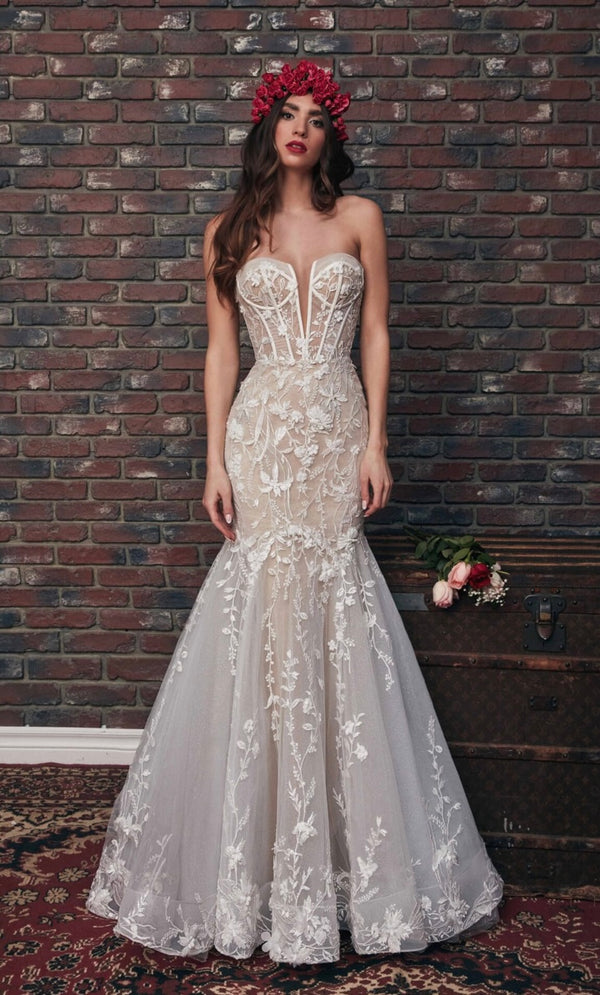 Calla Blanche Teresa Ivory Wedding Dress Size 14 Brand New