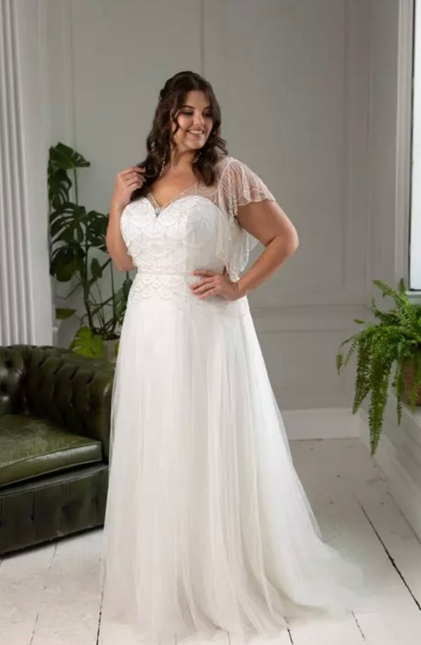 True Bride Curve TC W458 Ivory Wedding Dress Size uk20 Brand New