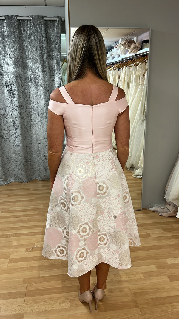 Lizabella Pink Midi Dress Size 10