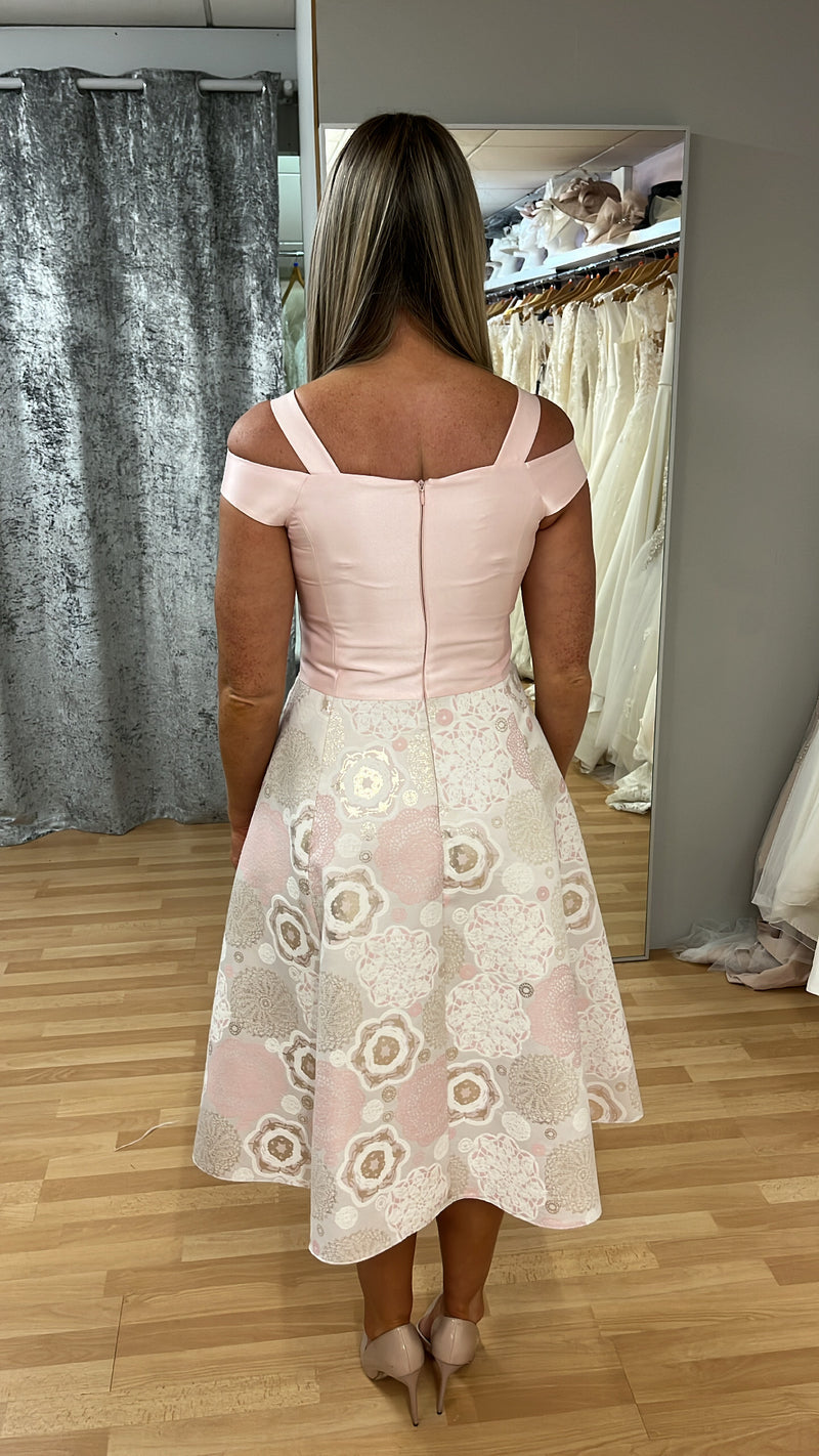Lizabella Pink Midi Dress Size 10