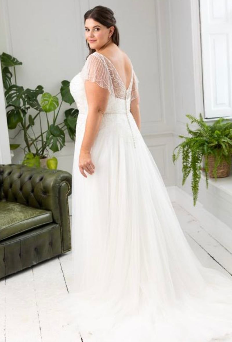 True Bride Curve TC W458 Ivory Wedding Dress Size uk20 Brand New