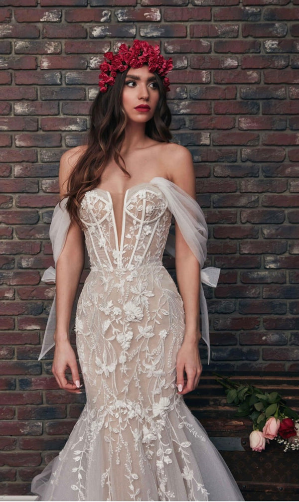 Calla Blanche Teresa Ivory Wedding Dress Size 14 Brand New