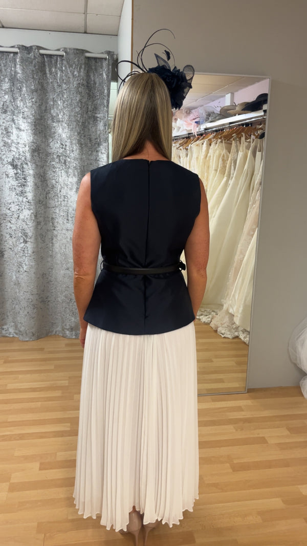 Self Portrait Navy/White Dress Size 12