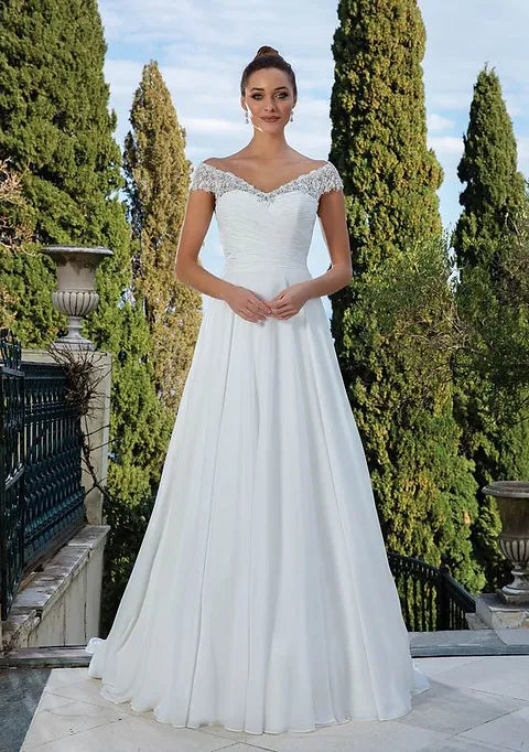 Justin Alexander 88113 Ivory Wedding Dress Size 12 New