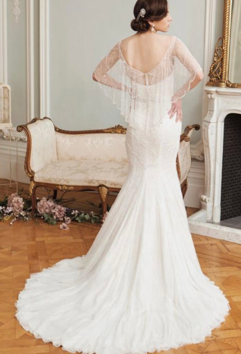 True bride W310 Ivory/Silver Wedding Dress Size 34 (uk32) New