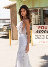 Mila Nova Crystal Ivory Wedding Dress Size 10