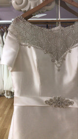 Ronald Joyce Joanie Wedding Dress Size 16 Ivory