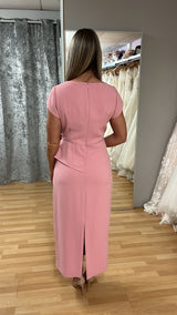 Paola Pink Mother Of The Bride Dress Long Size 10 New