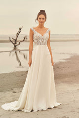 Lillian West 66097 Ivory/Nude Wedding Dress Size UK12 New