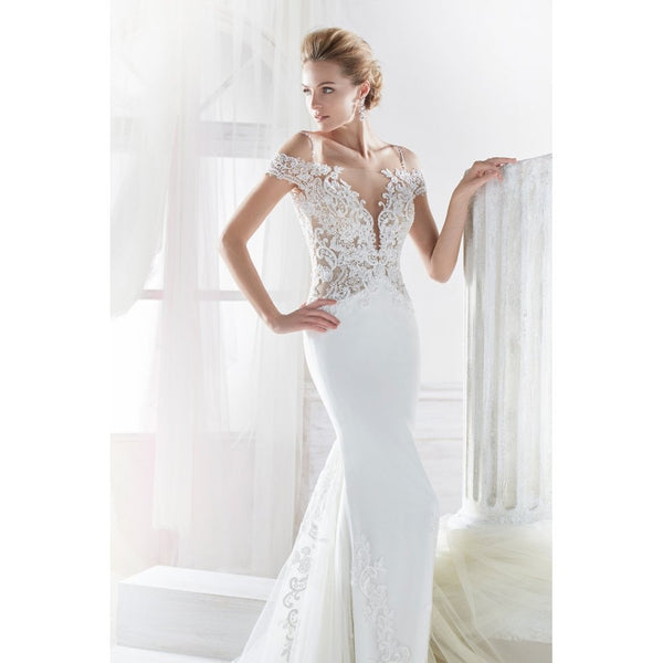 Nicole Spose Wedding Dress Ivory Size 14