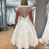 Lou Lou Mabel Tea Length Wedding Dress Ivory Size 14