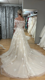 Maggie Sottero Bree Wedding Dress Size 14 New Champagne
