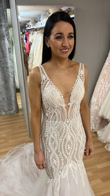Zavana Couture ZC278-1Z Ivory/Champagne Wedding Dress Size 12 New