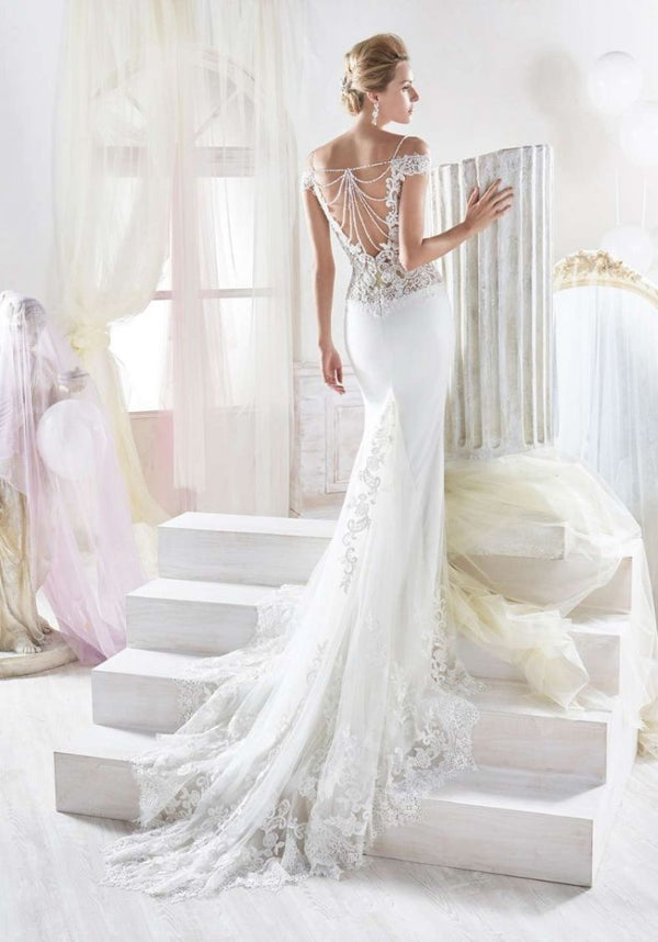 Nicole Spose Wedding Dress Ivory Size 14