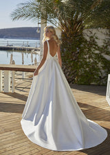 Modeca Nanette Ivory Mikado Wedding Dress Size 20