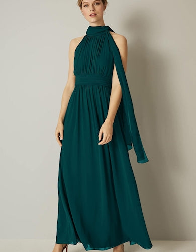 Green Full Length Dress Phase Eight Size 14
